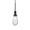 Besa Lighting Wish Cord Pendant, Clear, Black Finish, 1x3W LED Edison 1JT-WISHCL-EDIL-BK - alternate 1